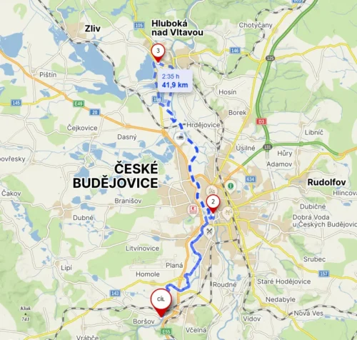 Celodenní výlet na kolech – Hluboká nad Vltavou